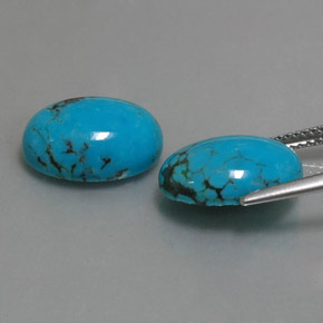 Turquoise Gemstone in 14 x 10 mm (calibrated) Size for Sale, Turquoise Stone in Blue Color