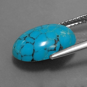 Turquoise Gemstone in 14 x 10 mm (calibrated) Size for Sale, Turquoise Stone in Blue Color