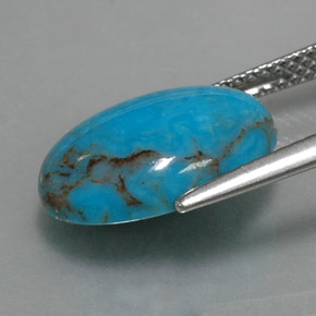 Turquoise Gemstone in 14 x 10 mm (calibrated) Size for Sale, Turquoise Stone in Blue Color