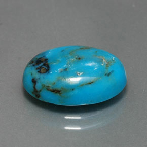 4.57 ct Blue Turquoise Stone, Natural Turquoise in Oval Cabochon Shape for Sale