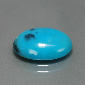 3.86 ct Blue Turquoise Stone, Natural Turquoise in Oval Cabochon Shape for Sale
