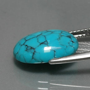 Turquoise Gemstone in 14 x 10 mm (calibrated) Size for Sale, Turquoise Stone in Blue Color