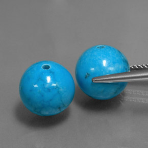 Turquoise Gemstone in 10.2 mm Size for Sale, Turquoise Stone in Blue Color