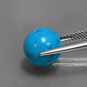 Turquoise Gemstone in 10.2 mm Size for Sale, Turquoise Stone in Blue Color