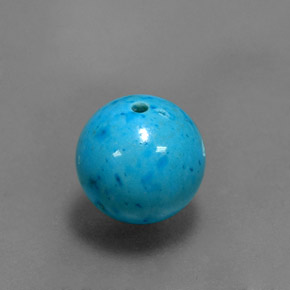 7.72 ct Blue Turquoise Stone, Natural Turquoise in Drilled Sphere Shape for Sale