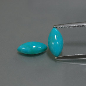 1.75 ct Blue Turquoise Gemstone, Turquoise Gem in Marquise Cabochon Shape for Sale.