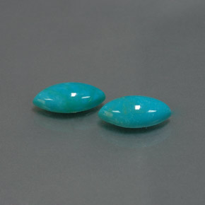 1.75 ct Blue Turquoise Stone, Natural Turquoise in Marquise Cabochon Shape for Sale