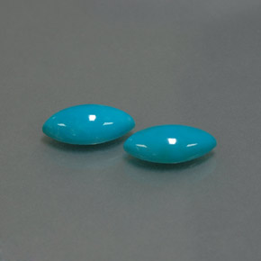 1.78 ct Blue Turquoise Stone, Natural Turquoise in Marquise Cabochon Shape for Sale
