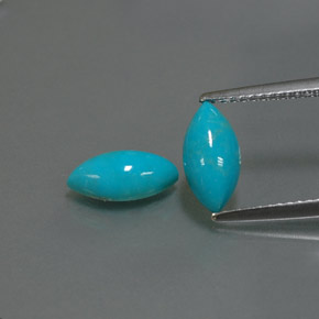 1.85 ct Blue Turquoise Gemstone, Turquoise Gem in Marquise Cabochon Shape for Sale.