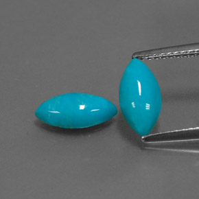 1.75 ct Blue Turquoise Gemstone, Turquoise Gem in Marquise Cabochon Shape for Sale.