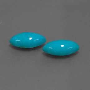 1.75 ct Blue Turquoise Stone, Natural Turquoise in Marquise Cabochon Shape for Sale