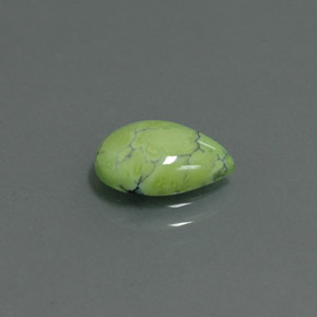 1.75 ct Green Turquoise Stone, Natural Turquoise in Pear Cabochon Shape for Sale