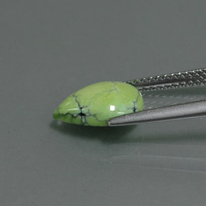 Turquoise Gemstone in 10.6 x 7.6 mm Size for Sale, Turquoise Stone in Yellow Green Color
