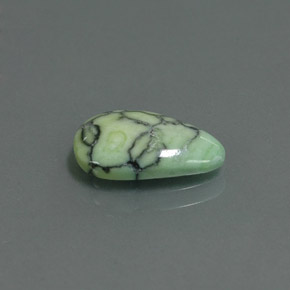 2.02 ct Green Turquoise Stone, Natural Turquoise in Pear Cabochon Shape for Sale