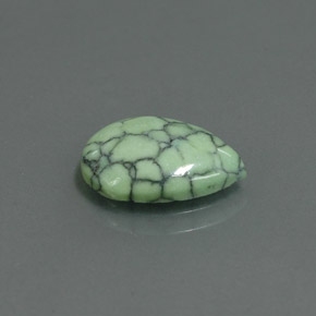 2.41 ct Green Turquoise Stone, Natural Turquoise in Pear Cabochon Shape for Sale