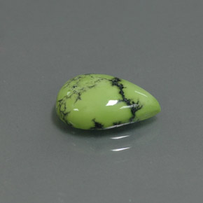 2.60 ct Green Turquoise Stone, Natural Turquoise in Pear Cabochon Shape for Sale