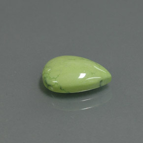 2.47 ct Green Turquoise Stone, Natural Turquoise in Pear Cabochon Shape for Sale