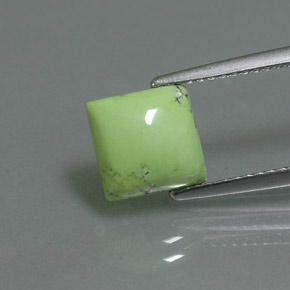 2.00 ct Green Turquoise Gemstone, Turquoise Gem in Square Cabochon Shape for Sale.
