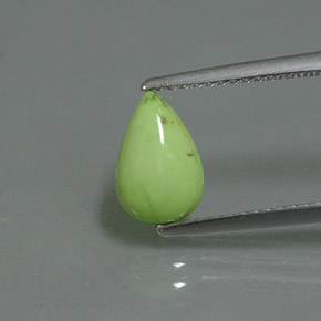 1.11 ct Green Turquoise Gemstone, Turquoise Gem in Pear Cabochon Shape for Sale.