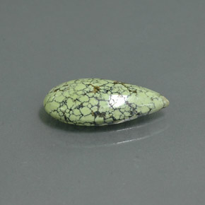 1.85 ct Green Turquoise Stone, Natural Turquoise in Pear Cabochon Shape for Sale