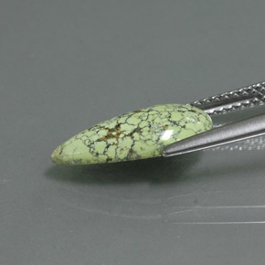 Turquoise Gemstone in 14.6 x 7.3 mm Size for Sale, Turquoise Stone in Yellow Green Color