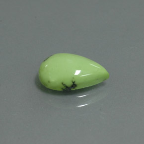 1.66 ct Green Turquoise Stone, Natural Turquoise in Pear Cabochon Shape for Sale