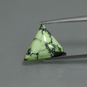 2.48 ct Green Turquoise Gemstone, Turquoise Gem in Trillion Cabochon Shape for Sale.