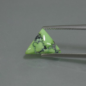 1.60 ct Green Turquoise Gemstone, Turquoise Gem in Trillion Cabochon Shape for Sale.