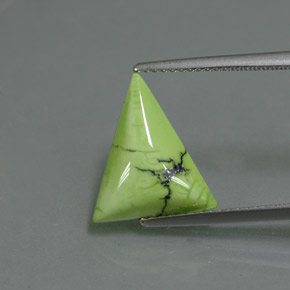 2.81 ct Green Turquoise Gemstone, Turquoise Gem in Trillion Cabochon Shape for Sale.
