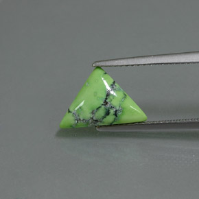 1.54 ct Green Turquoise Gemstone, Turquoise Gem in Trillion Cabochon Shape for Sale.