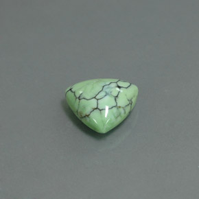 2.47 ct Green Turquoise Stone, Natural Turquoise in Trillion Cabochon Shape for Sale