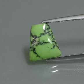 2.04 ct Green Turquoise Gemstone, Turquoise Gem in Trapezoid Cabochon Shape for Sale.