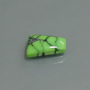 1.63 ct Green Turquoise Stone, Natural Turquoise in Trapezoid Cabochon Shape for Sale