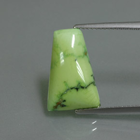 4.52 ct Green Turquoise Gemstone, Turquoise Gem in Trapezoid Cabochon Shape for Sale.