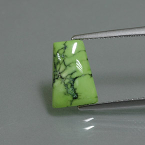 2.06 ct Green Turquoise Gemstone, Turquoise Gem in Trapezoid Cabochon Shape for Sale.