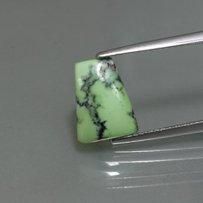 1.99 ct Green Turquoise Gemstone, Turquoise Gem in Trapezoid Cabochon Shape for Sale.