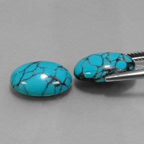 Turquoise Gemstone in 14 x 10 mm (calibrated) Size for Sale, Turquoise Stone in Blue Color