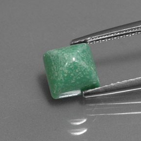 2.05 ct Green Turquoise Gemstone, Turquoise Gem in Square Cabochon Shape for Sale.