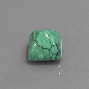 2.16 ct Green Turquoise Stone, Natural Turquoise in Square Cabochon Shape for Sale