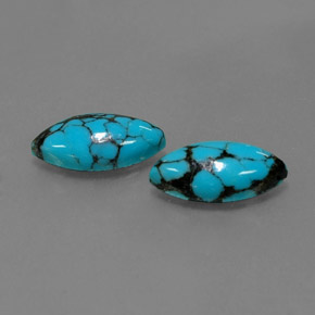 2.70 ct Blue Turquoise Stone, Natural Turquoise in Marquise Cabochon Shape for Sale