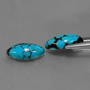 Turquoise Gemstone in 12 x 6 mm (calibrated) Size for Sale, Turquoise Stone in Blue Color