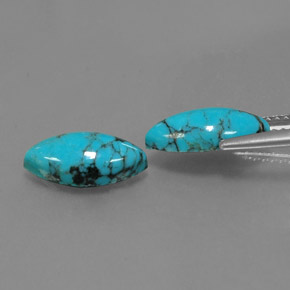 Turquoise Gemstone in 12 x 6 mm (calibrated) Size for Sale, Turquoise Stone in Blue Color