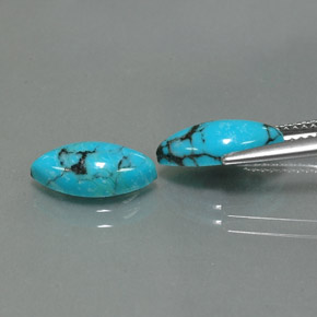 Turquoise Gemstone in 12 x 6 mm (calibrated) Size for Sale, Turquoise Stone in Blue Color