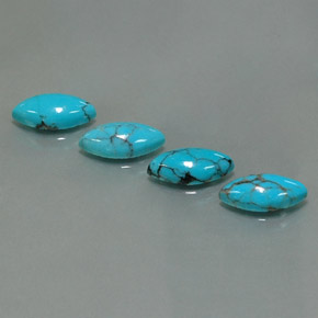 Turquoise Gemstone in 12 x 6 mm (calibrated) Size for Sale, Turquoise Stone in Blue Color
