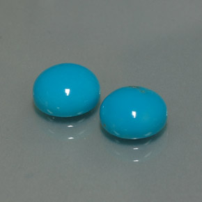 3.40 ct Blue Turquoise Stone, Natural Turquoise in Round Cabochon Shape for Sale