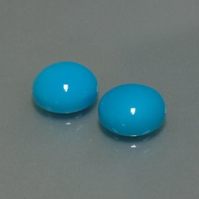 3.50 ct Blue Turquoise Stone, Natural Turquoise in Round Cabochon Shape for Sale