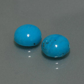 3.05 ct Blue Turquoise Stone, Natural Turquoise in Round Cabochon Shape for Sale