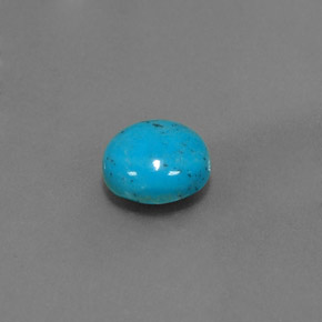 1.53 ct Blue Turquoise Stone, Natural Turquoise in Round Cabochon Shape for Sale