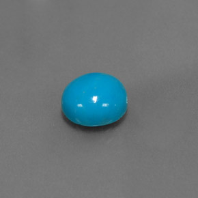 1.57 ct Blue Turquoise Stone, Natural Turquoise in Round Cabochon Shape for Sale