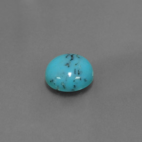 1.46 ct Blue Turquoise Stone, Natural Turquoise in Round Cabochon Shape for Sale